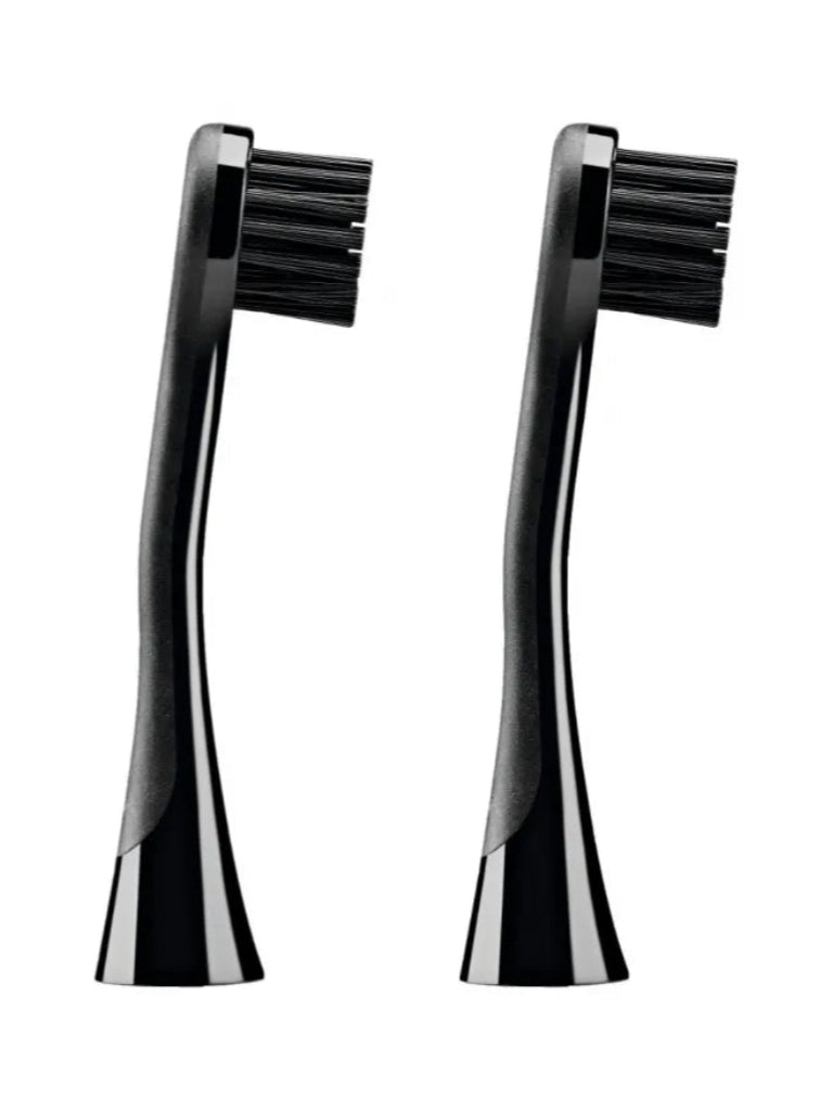 Black is White Carbon Duo Replacement Brush Heads (2 pack)