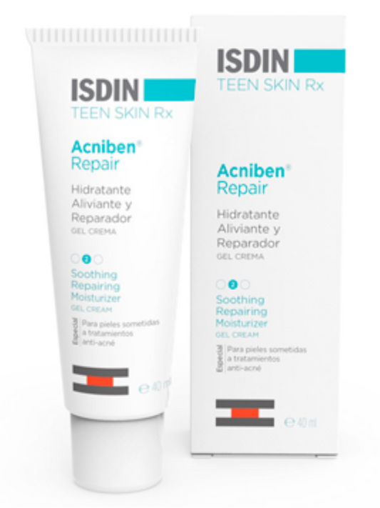 ISDIN Acniben Repair Moisturizer, Soothing and Repairing Gel cream (40ml)